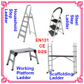 aluminum ladders and scaffold or walk boards